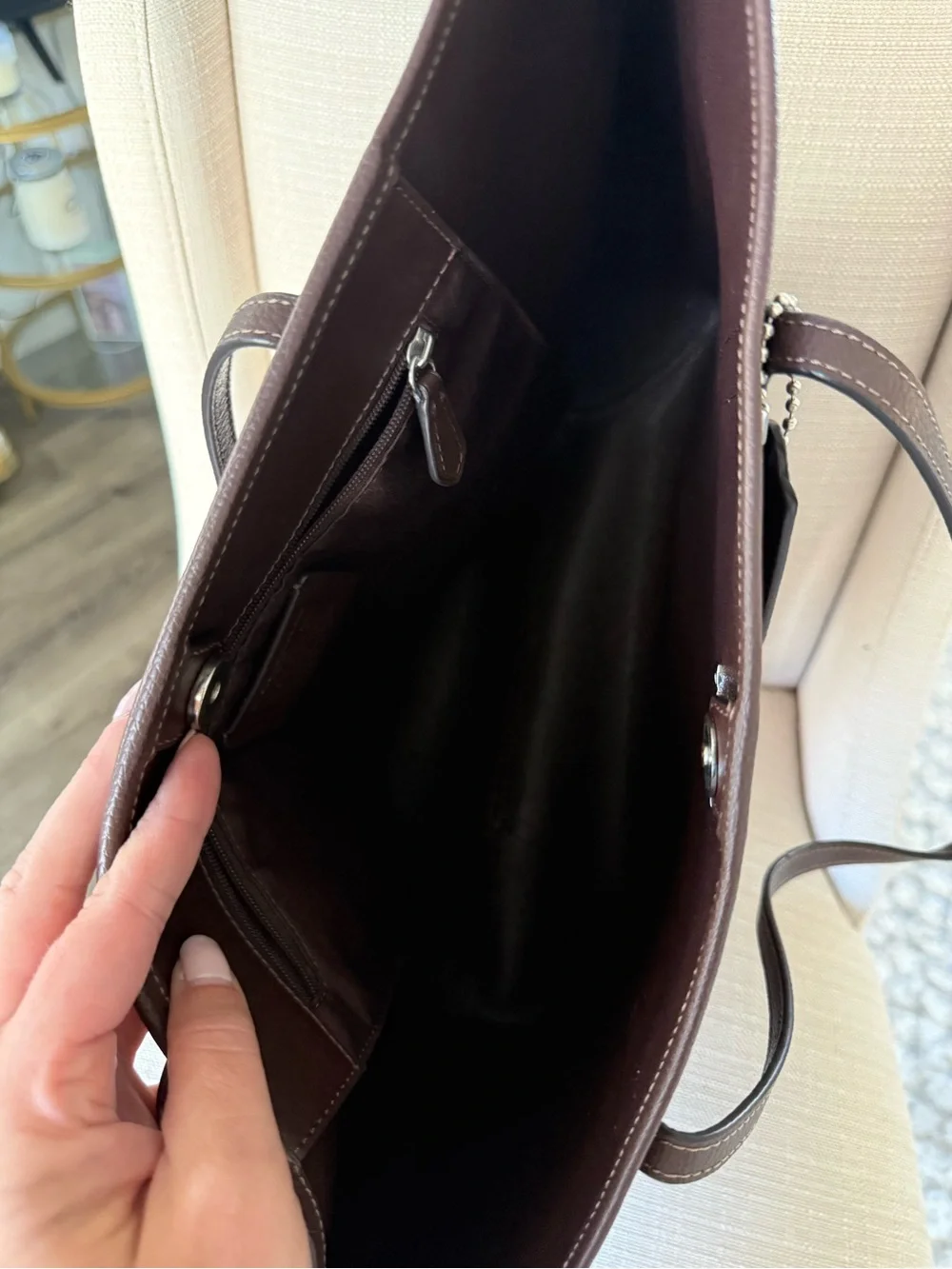 Coach City Tote CR111 Maple Brown Double Face Leather Laptop Work Bag